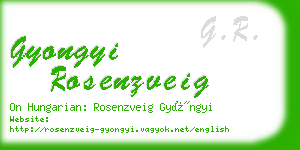 gyongyi rosenzveig business card